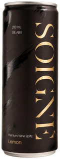 Soigné Lemon premium wine spritz can, champagne gold